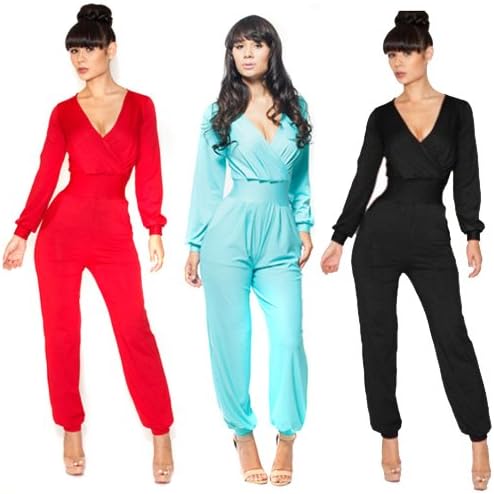 Bestchoice2go(TM) Women's Sexy Deep V Clubwear Party Evening Backless Jumpsuits Dress