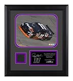 Mounted Memories Denny Hamlin Framed Laserchrome Print W/ Piece Of Race Used Tire