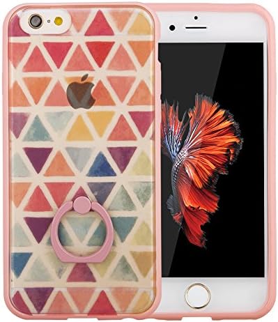 iPhone 6s Case, ZKDT Pink Ring Grip/Stand Holder/Kickstand for iPhone 6s/6 (Triangle)