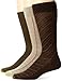 Gold Toe Men's 2198S Crew Fashion Patterned Dress, 3 Pack, Khaki/Olive/Brown, Sock Size: 10-13/Shoe Size:9-11