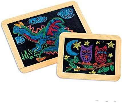 Natural Slate Chalkboards with Wood Trim, Set of 2