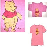 DISNEY WINNIE THE POOH T SHIRT TEE Womens Pink Vintage Style