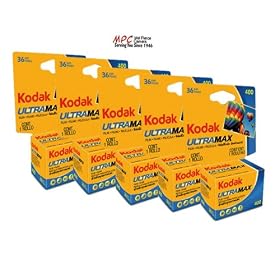 Kodak Ultramax 400 Color Negative Film ISO 400, 35mm, 36 Exposures (5 Rolls) by Kodak