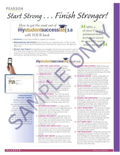 Success Tips: MyStudentSuccessLab