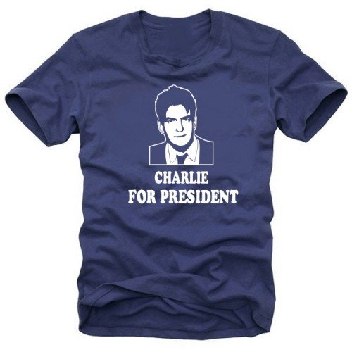 Coole-Fun-T-Shirts T-Shirt CHARLIE FOR PRESIDENT - Two and a half men - Mein cooler Onkel  Preisvergleich