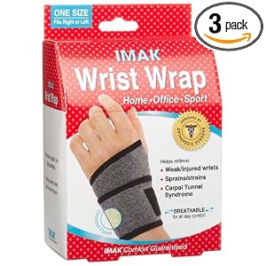 Click here to buy Imak Wrist Wrap (Pack of 3) by Imak.
