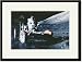 Black Framed/Matted Print 17x23, Cernan Rover
