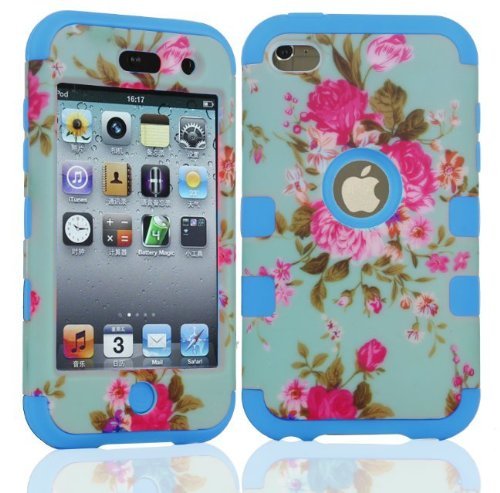 Touch 4,Touch 4 case,iPod Touch 4 Case,iPod Touch Generation 4 4th Case,Linycase Touch 4 hard case with 3in1 Hybrid Design hard soft back Touch 4 Case Cover for iPod Touch 4 4th Generation