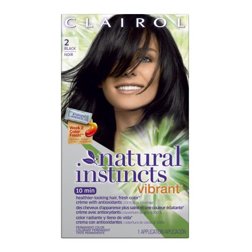 Clairol Natural Instincts Vibrant 2, Midnight Rush, Black