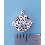 Vintage Sterling Silver Swirl Design Compass Locket