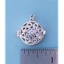 Vintage Sterling Silver Swirl Design Compass Locket
