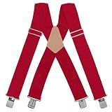McGuire-Nicholas 110C 2-Inch Wide Red Suspenders
