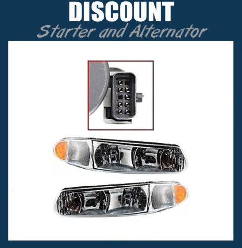 This Is A Brand New Aftermarket Passenger & Driver Side Headlight Assembly Pair That Fits A 1997-2005 Buick Century & 1997-2004 Buick Regal DOT SAE Approved OE Replacement Composite Combination Type Clear Plastic Lens With Bulbs