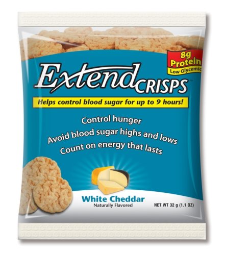 ExtendCrisps, White Cheddar, 1.1-Ounce Bags (Pack of 5)