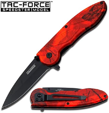 TF-463RC Spring Assist WyHW5hk Knife Red Camo Qd7cu8aQhJ Handle 4.5" Closed ajuiioptr 4567fffg 567ybghjk Tac-Force Assisted Opening Knife HsSK9C Features:4.5" Closed lengthStainless V9eGlMT7 steel black bladeRed Leaf camo Abs handleIncludes pocket clip