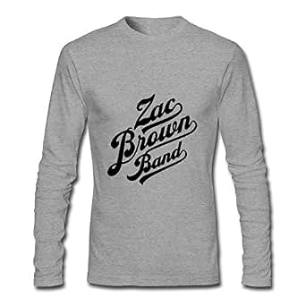Bloow Mens Zac Brown Band Logo T Shirts With Long Sleeve
