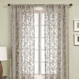 IMAGE OF Badi Scroll Rod Pocket Panel in Antique Blue Size: 120