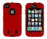 Body Armor for iPhone 4 / 4th Generation - Red & Black