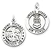 Sterling Silver Antiqued Saint Michael Air Force