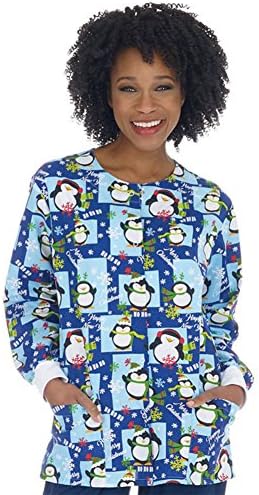 Ladies Warm Up Jacket, Penguins on Ice, 4400-1287C PENGUINS ON ICE L