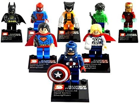 2015 New 8 Sets Super Heroes Minifigures Building Toys Wolverine Thor Hulk Blocks Toy Gift