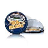NFL Chicago Bears, Soldier Field, With Their Famous Slogan, Round Crystal Magnetized Paperweight