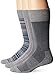 Dockers Men's 3 Pairs Ultimate Fit-Elevated Dress Allover Stripe Crew Socks, Grey, Shoe Size: 6-12