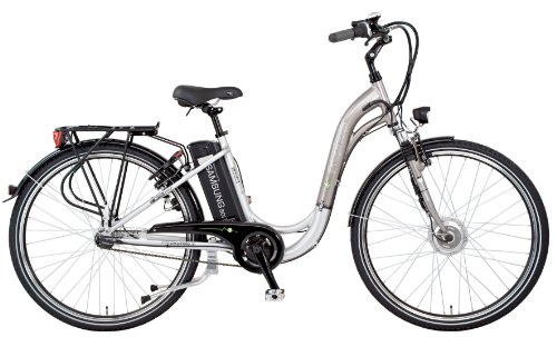 Prophete Damen E-Bike Alu-City 26 Zoll ECC 400, olivbraun-silbergrau, Rahmenhöhe