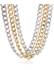 Isaac Mizrahi "Chain Gang" Triple Chain Necklace, 20"