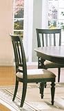 Set of 2 Dining Chairs with Cushion Seat - Black