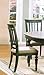 Set of 2 Dining Chairs with Cushion Seat - Black