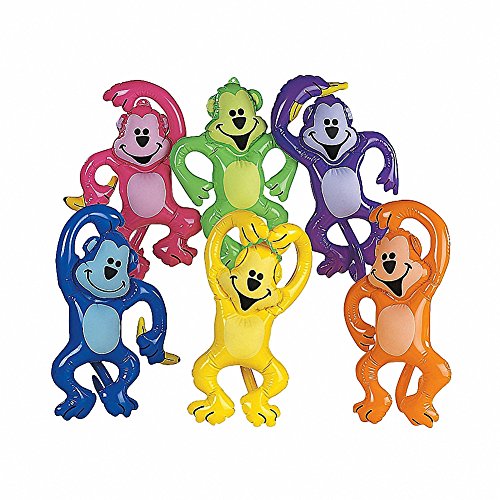 Inflate Neon Jungle Monkey Assortment (12 pc)