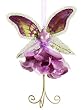8" Princess Garden Green and Purple Fairy Dress Glitter Christmas Ornament