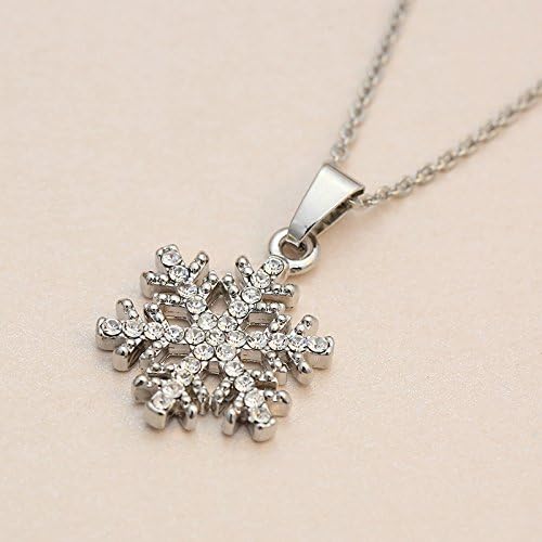 Mr Rabbit Fashion Jewelry Diamante Snowflake Pendant Nacklaces, Creative Design