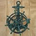 Ship Wheel Anchor Hose Reel Nautical Verdigris Cast Iron
