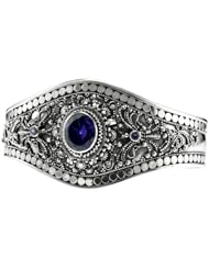 1008 Blue Moon Silver Cuff Bracelet/ Organic/ Silver Jewelry of Bali