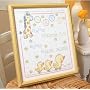 Bucilla 45305 Baby Counted Cross-Stitch Birth-Record Kit, Lullaby Friends