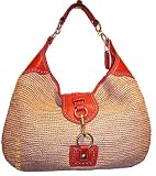 51xGoWiGdsL._SL160_ - Coach Handbag - Oversized Natural Straw Vermillion Orange Hobo Bag 13374 - coach-handbags-savings