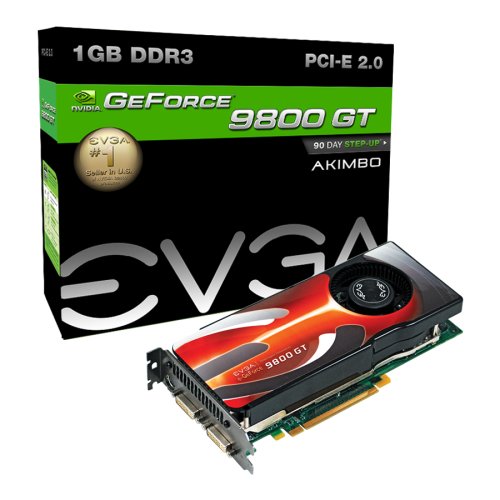 51xGsUkA8dL EVGA 01G P3 N984 AR GeForce 9800 GT Akimbo Super Clocked 1GB DDR3 PCI Express 2.0 Graphics Card