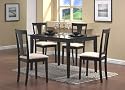 5pcs Casual Contemporary Style Black Dining Room Dinette Set