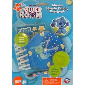 Nick Jr - Blue's Room - MOONA HANDY DANDY NOTEBOOK w Bonus Glow in the Dark Stickers! by Blue's Clues