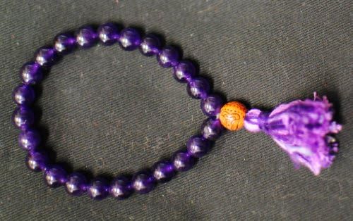 Mini Intention Mala Bracelet Amethyst Beads