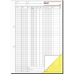 Sigel KG429 Kassenbuch, EDV, Steuerschiene 300, mit Blaupapier, A4, 2x50 BL