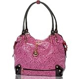 Marino Orlandi Italian Designer Paisley Leather Slouchy Satchel Handbag