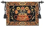 IMAGE OF Tapestry Wall Hanging - Potted Folk Floral [Kitchen]