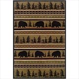 IMAGE OF Hudson Black / Beige Novelty Rug Size: 10' x 13' Rectangle