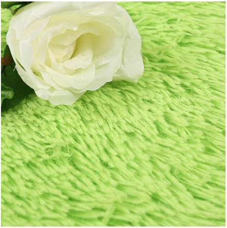 Light Green Plush Rectangle Livingroom Carpet Super Soft Non-slip Area Rug Durable Solid Floor Rug Children Play Solid Home Decorator Floor Rug Baby Crawling Rug (green, 4'0x5'3)