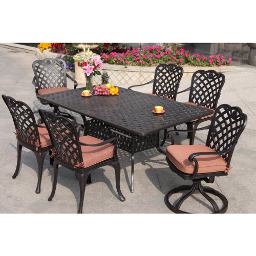 Darlee Del Mar 6-person Patio Dining Set - Antique Bronze product image