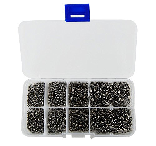 Shaddock Fishing Â® 500pcs/box Size 2 4 6 8 10 Fishing Rolling Swivel High-strength Stainless Steel Rolling Barrel Swivel Fishing Tackle-30Lb to 350 Lb