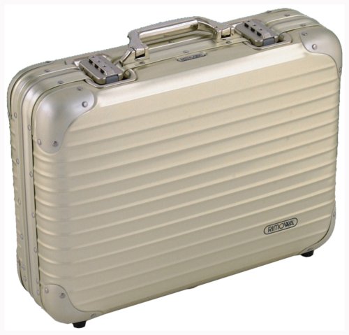 Rimowa® Topas Gold Aluminum Attache Case Gold